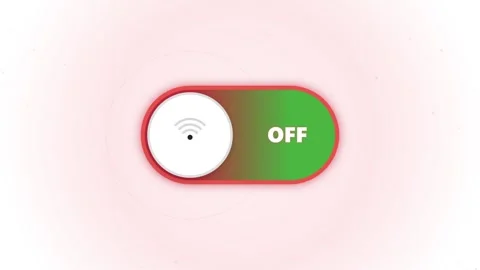 Wi-Fi Toggle Switch ON OFF Internet Signal Connection Loop Stock-Footage 346744949