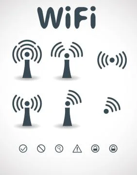 Wi-Fi Transmission of Data. Vector Illustration Stock Illustration