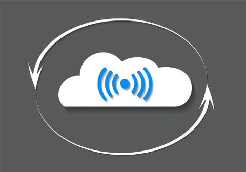 Wi-Fi Transmission of Data. Vector Illustration イラスト素材