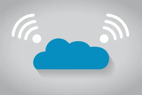 Wi-Fi Transmission of Data. Vector Illustration Stock Illustration