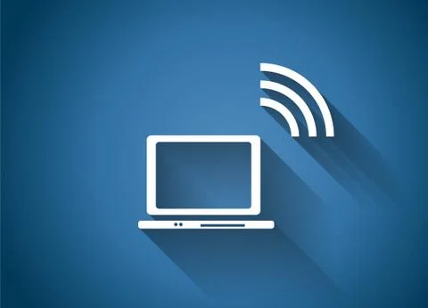 Wi-Fi Transmission of Data. Vector Illustration Stock Illustration