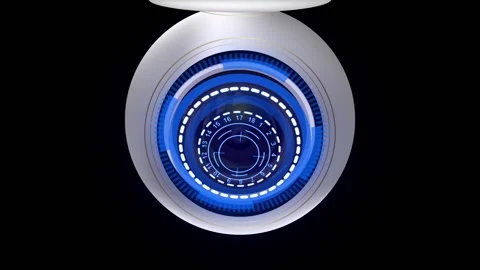 Wi Fi video camera. Animation on a black background. Stock Footage 151003555