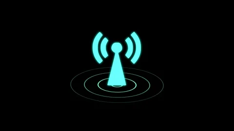 Wi-fi wireless internet network net connection icon logo wi-fi . Stock Footage 312929335