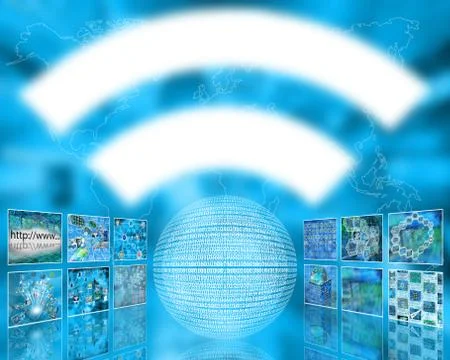 Wi-fi world Stock Illustration