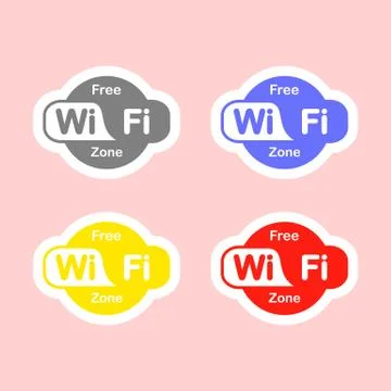 Wi fi zone icon on isolated background. EPS 10 vector. Stock Illustration