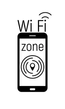 Wi-Fi zone, image Stock Illustration