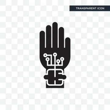 Wi gloves vector icon isolated on transparent background, Wi gloves logo desi Illustrazione stock