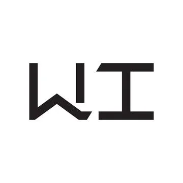 Wi initial letter vector logo icon Stock Illustration