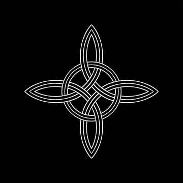 Wicca symbol - Power of four elements Stockillustratie