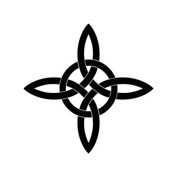 Wicca symbol - Power of four elements Stockillustratie