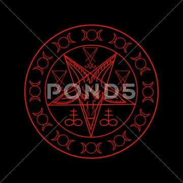 Wiccan symbols- Cross of Sulfur, Triple Goddess, Sigil of Baphomet and ...