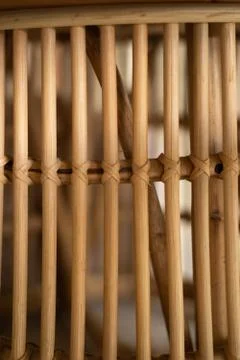 Wicker bamboo pattern close up Stock Photos