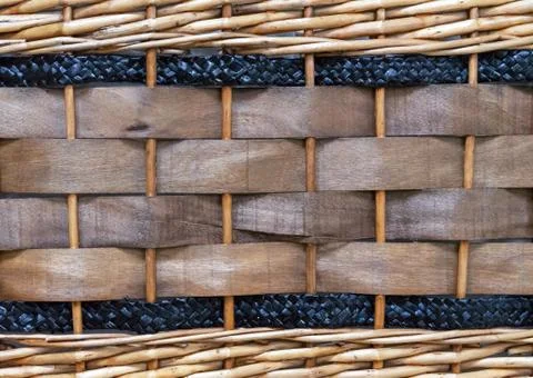 Wicker basket. Background from wicker baskets. Stock Photos