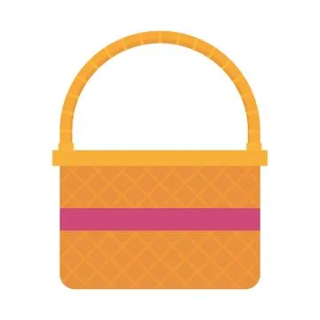 Wicker basket easter symbol Stock Illustration