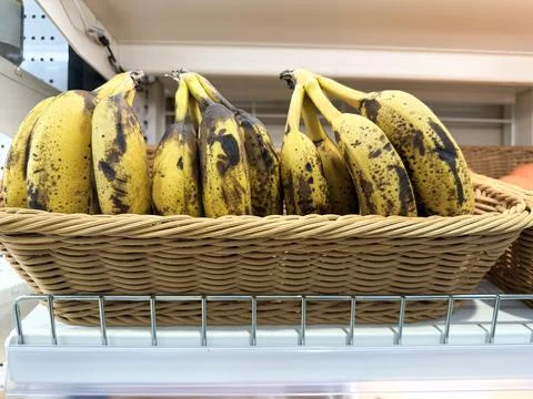 Wicker Basket Full of Fruit Stock Photos