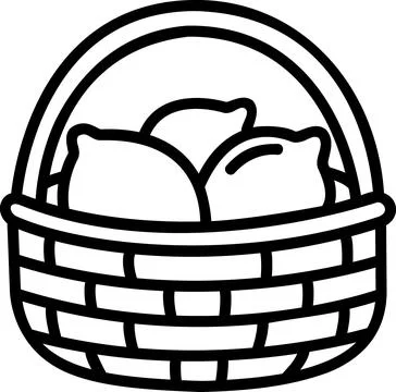 Wicker basket full of lemons icon 스톡 일러스트