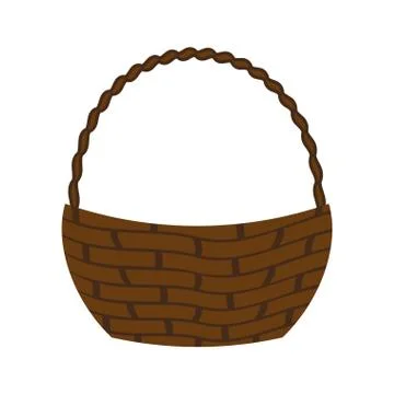 Wicker basket icon image Stock Illustration