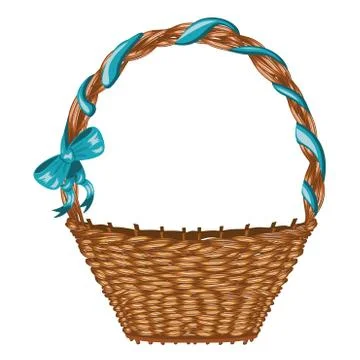 Wicker Basket Stock Illustration