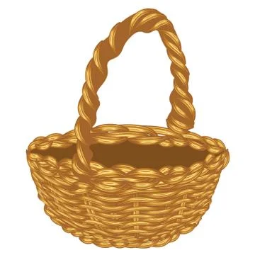 Wicker Basket Stock Illustration