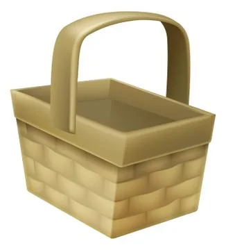 Wicker Basket Stock Illustration