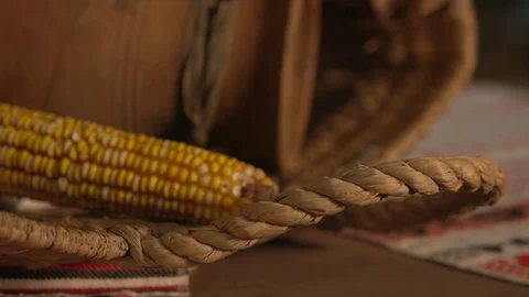 Wicker basket panorama Stock-Footage 94724192