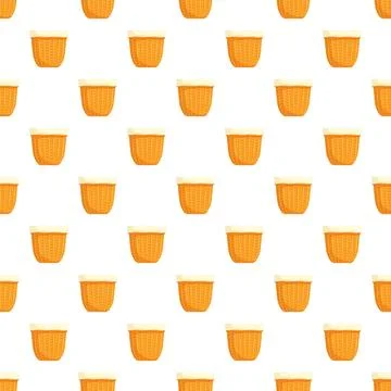 Wicker basket pattern on white background イラスト素材