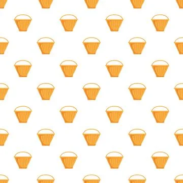 Wicker basket seamless pattern background design Stock Illustration