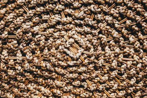 Wicker basket texture Stock Photos