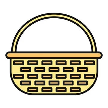 Wicker basket vector graphic for gathering and storage Illustration