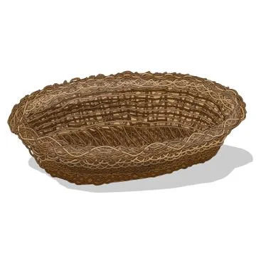 Wicker basket. Vector Stock Illustration