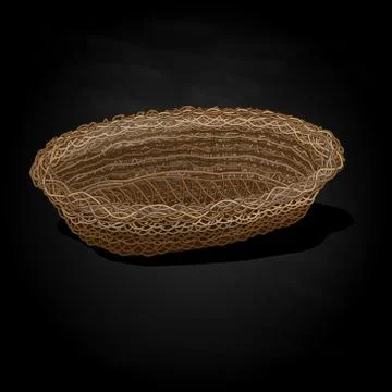 Wicker basket. Vector. Stock Illustration