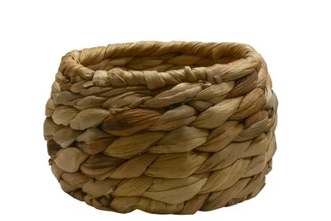 Wicker basket without handles Stock Photos