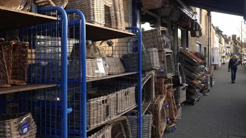 Wicker baskets Vídeo Stock 143015506