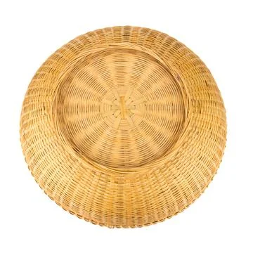 Wicker baskets. inverted. isolated on white background Stock Photos