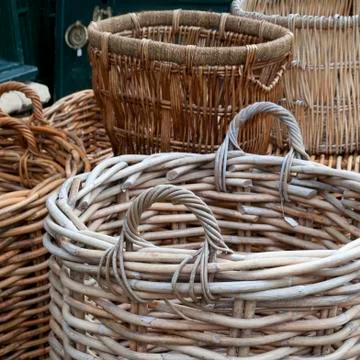 Wicker baskets Foto stock