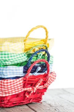 Wicker baskets Stock-Fotos