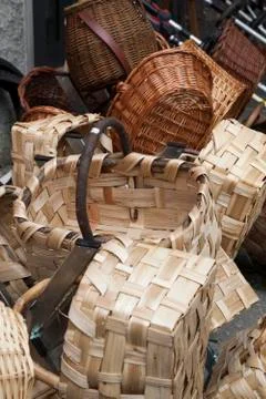 Wicker baskets Foto stock