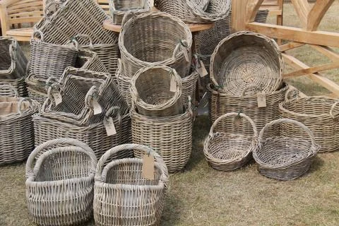 Wicker Baskets. Stock Photos