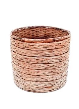 Wicker big basket Stock Photos