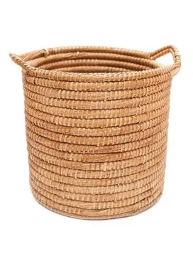 Wicker big basket Stock Photos
