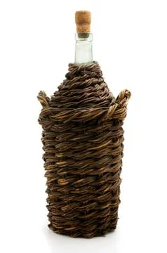 Wicker bottle Stock Photos