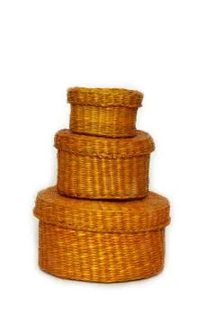 The wicker box. 写真素材