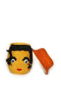 The wicker box. Stock Photos