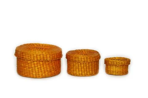 The wicker box. Stock Photos