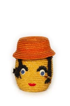 The wicker box. Stock Photos