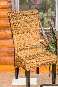 Wicker chair Stock Photos