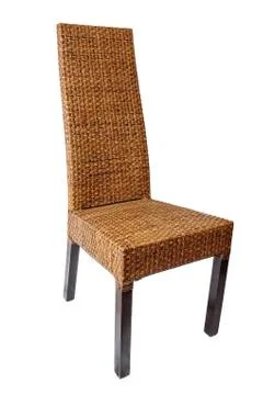 Wicker comfortable chair Stock Photos