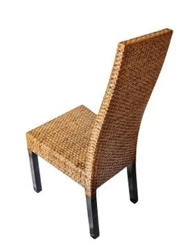 Wicker comfortable chair Stock Photos