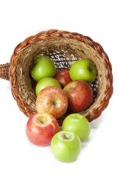 Wicker cornucopia Stock Photos