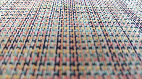 Wicker fabric from large thick threads of different colors macro Foto stock